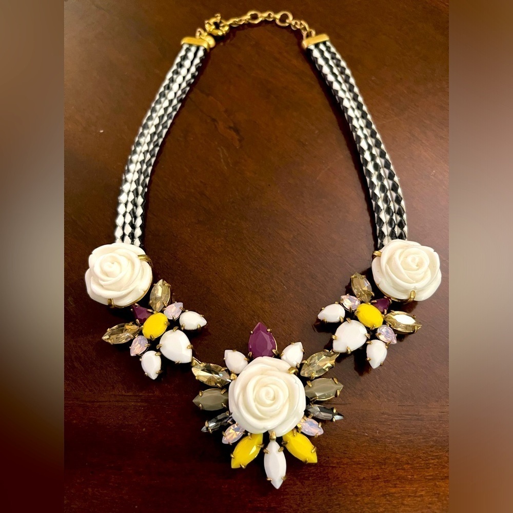 J. Crew Statement Floral Necklace​​​​​​